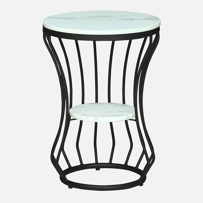 Round  Black  Finished Side Table /End Table