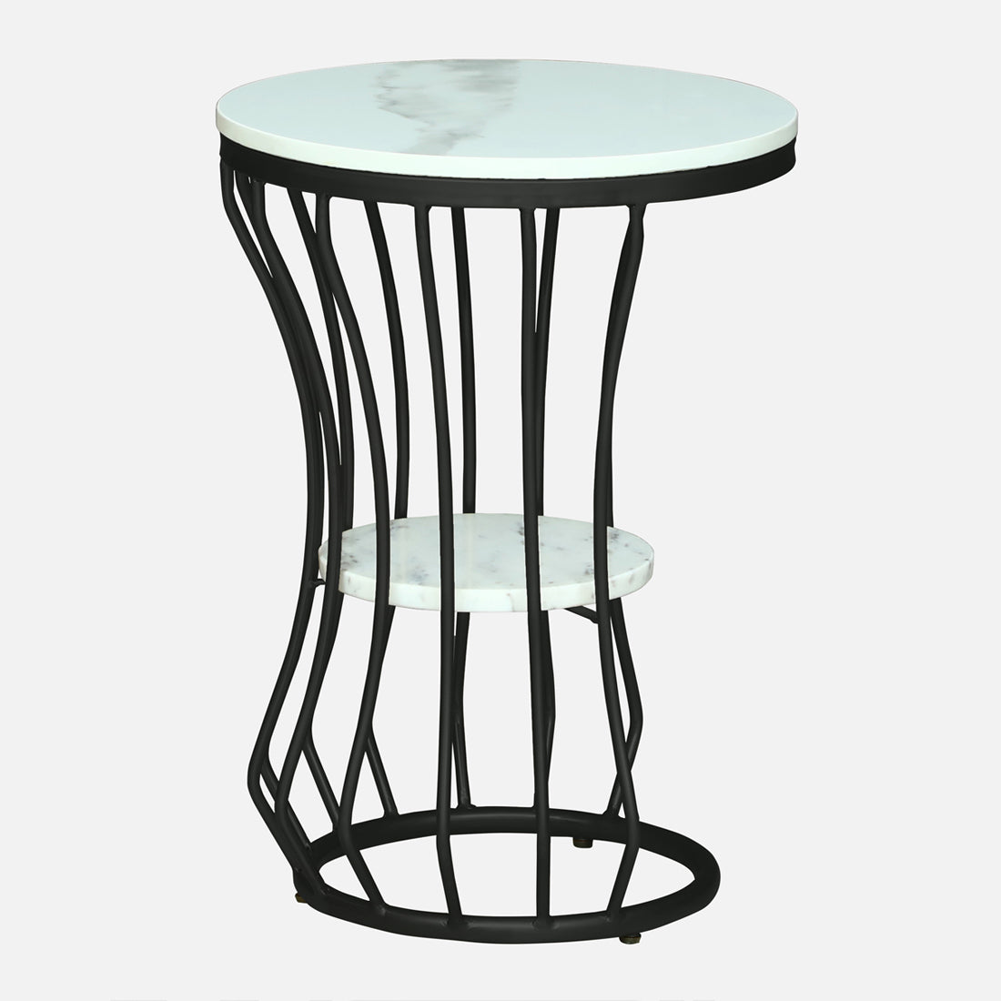 Round  Black  Finished Side Table /End Table