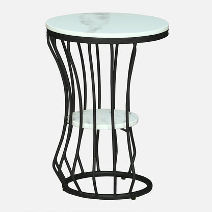 Round  Black  Finished Side Table /End Table