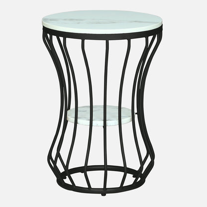 Round  Black  Finished Side Table /End Table