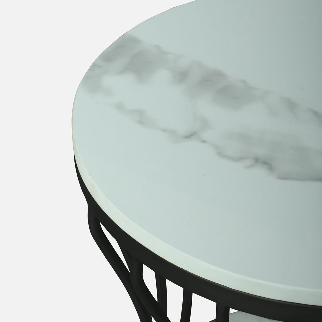Round  Black  Finished Side Table /End Table