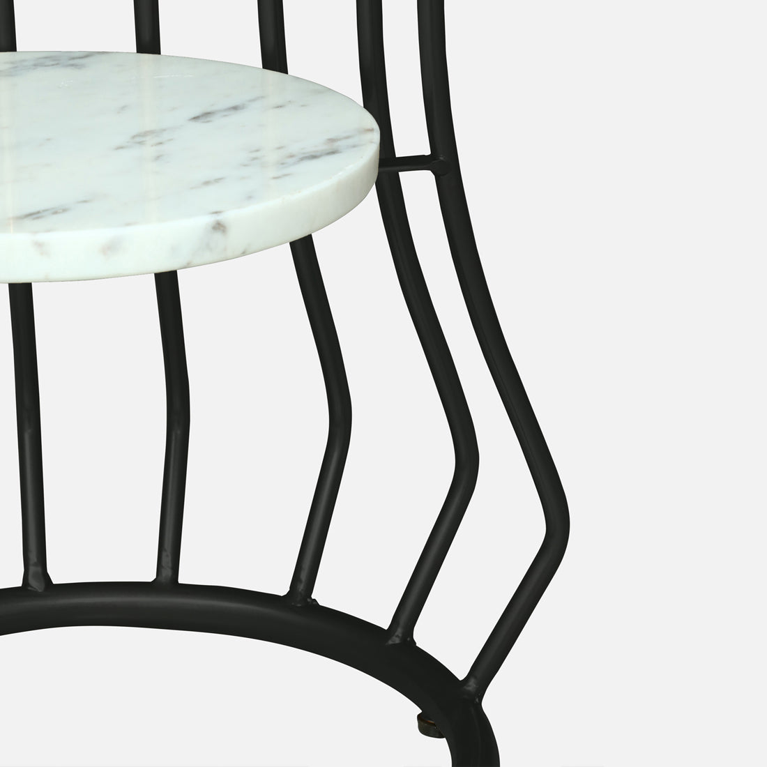 Round  Black  Finished Side Table /End Table
