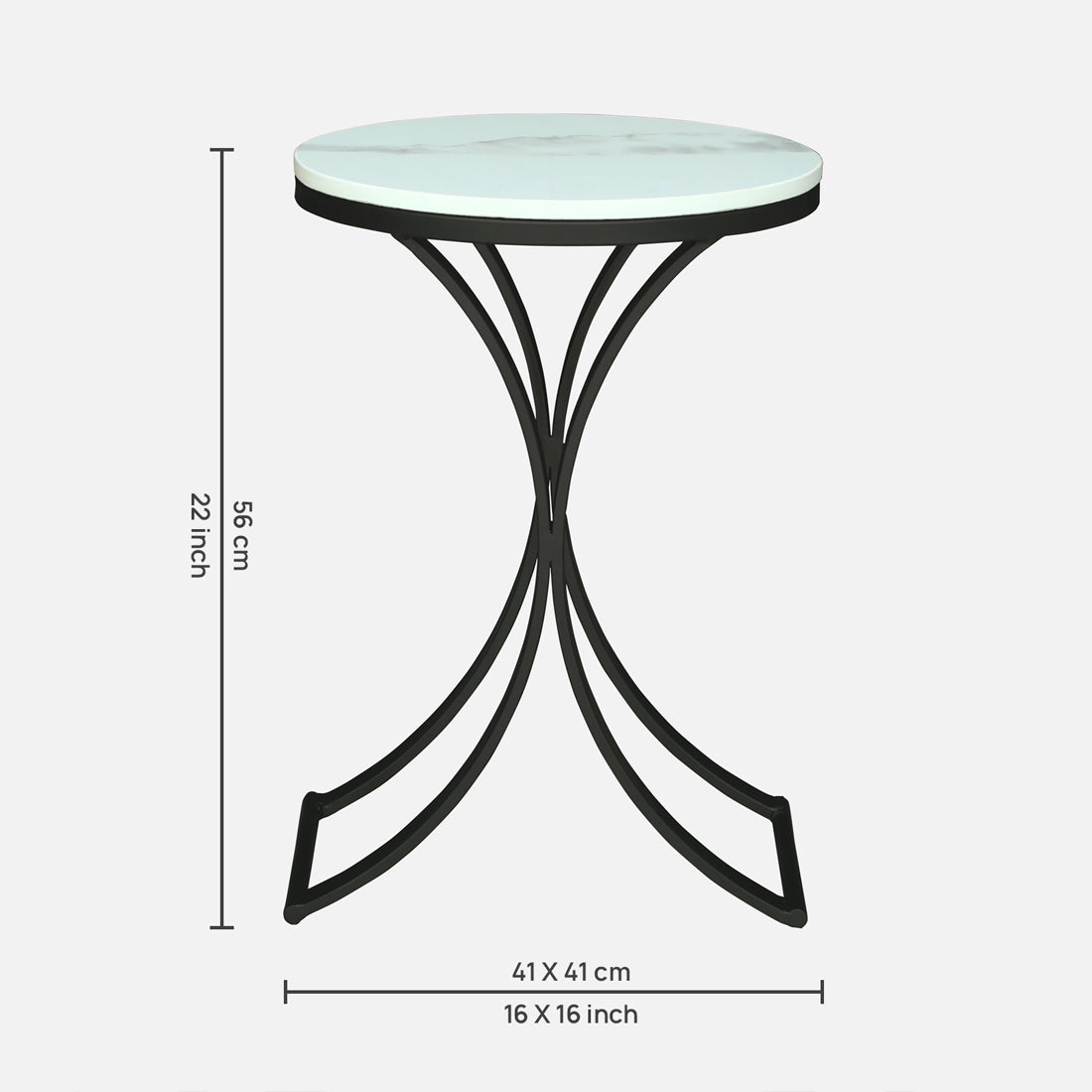 Round  Black Finished End Table /side Table