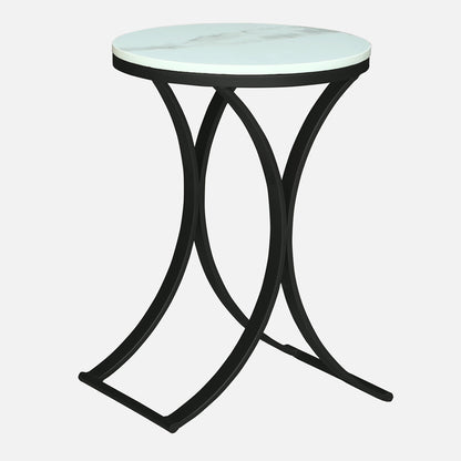 Round  Black Finished End Table /side Table