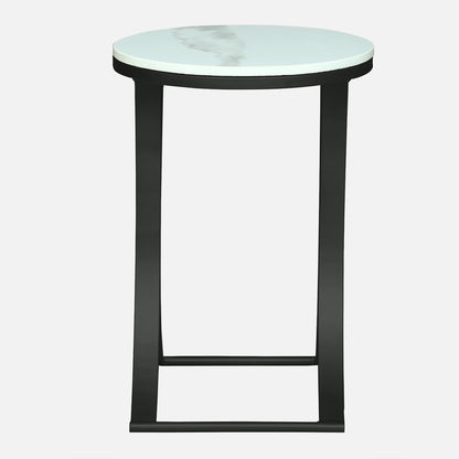 Round  Black Finished End Table /side Table