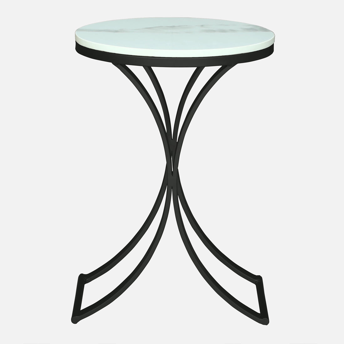 Round  Black Finished End Table /side Table