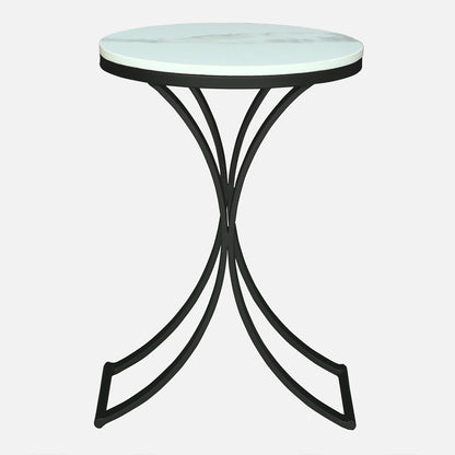 Round  Black Finished End Table /side Table