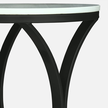 Round  Black Finished End Table /side Table