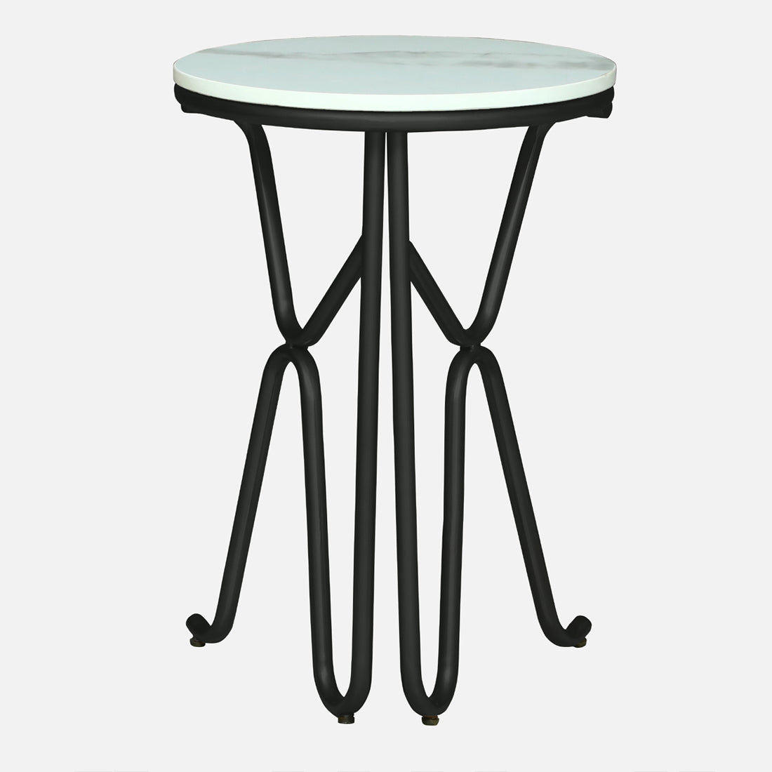 Round  Black Finished End Table /Side  Table