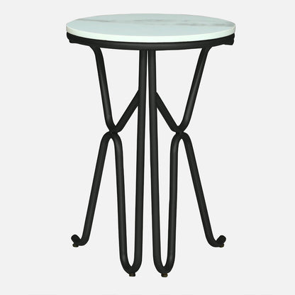 Round  Black Finished End Table /Side  Table
