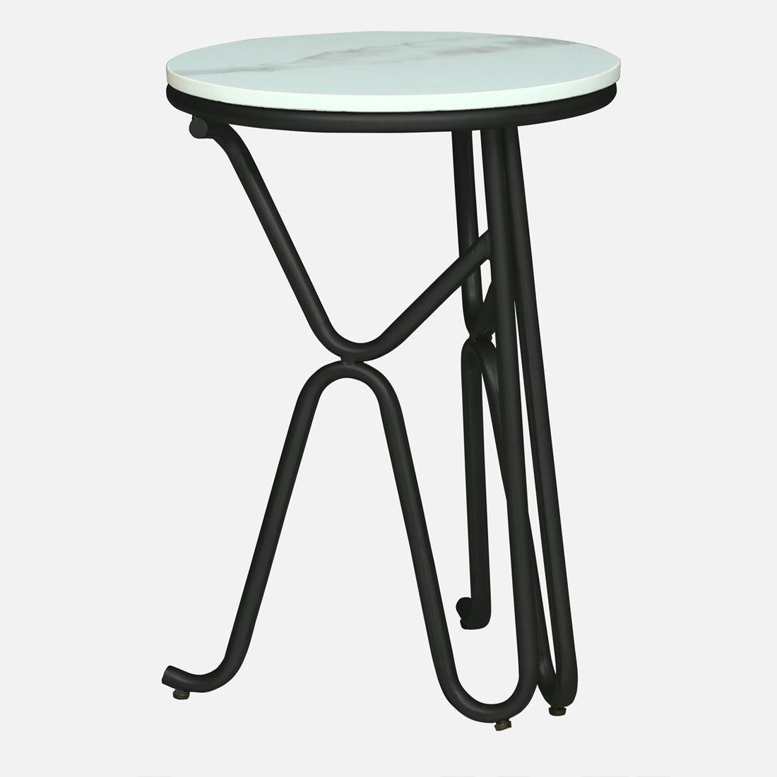 Round  Black Finished End Table /Side  Table