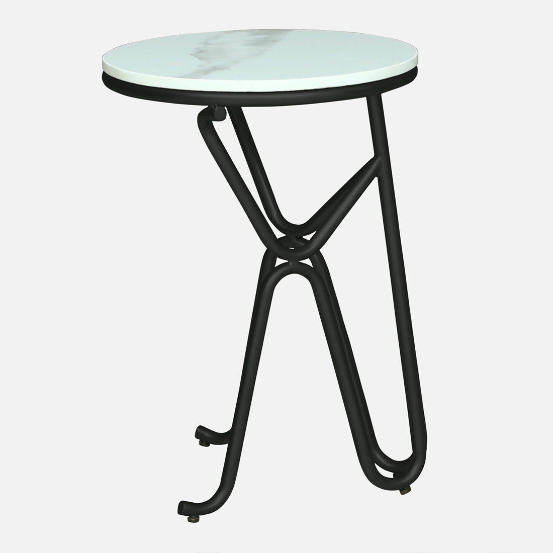 Round  Black Finished End Table /Side  Table