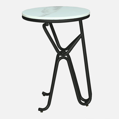 Round  Black Finished End Table /Side  Table