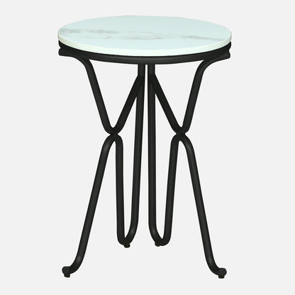 Round  Black Finished End Table /Side  Table