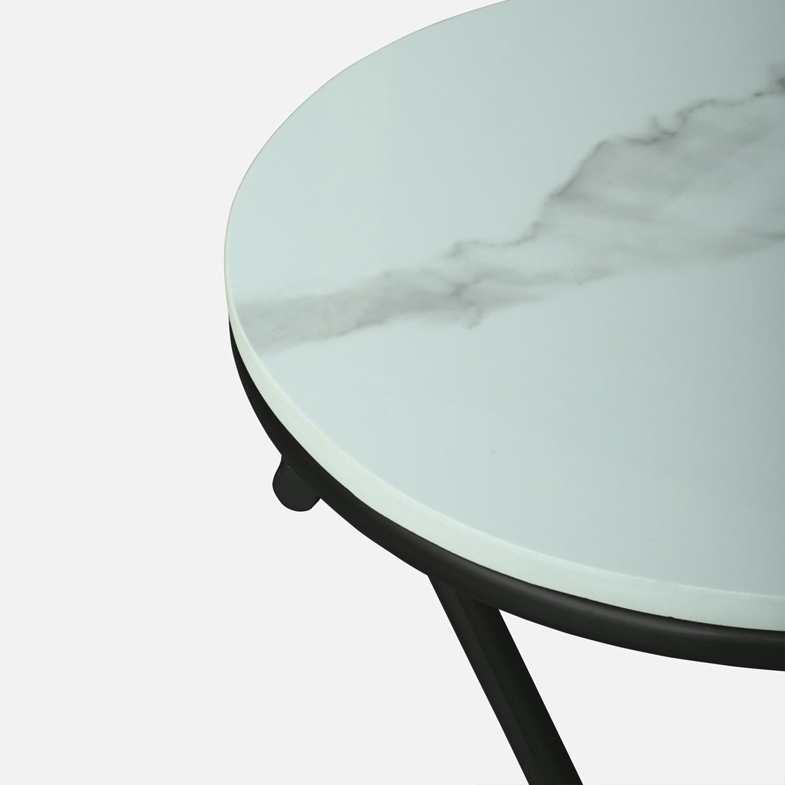 Round  Black Finished End Table /Side  Table