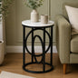 Round  Black  Finished End Table /Side Table