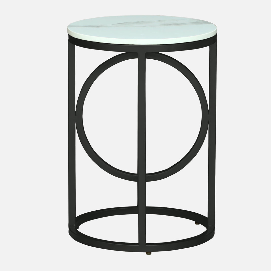 Round  Black  Finished End Table /Side Table