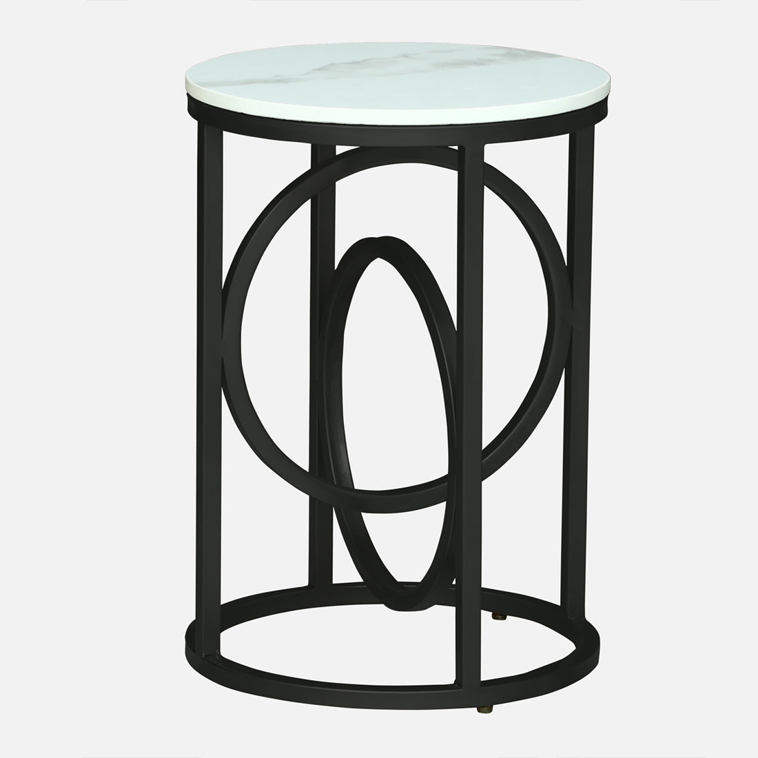 Round  Black  Finished End Table /Side Table