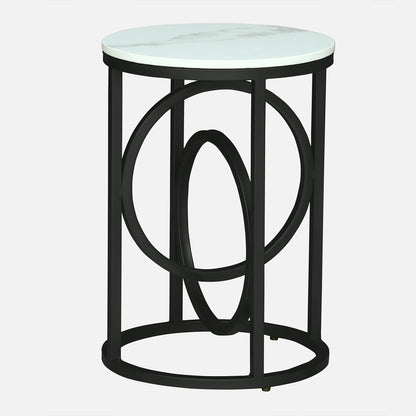 Round  Black  Finished End Table /Side Table