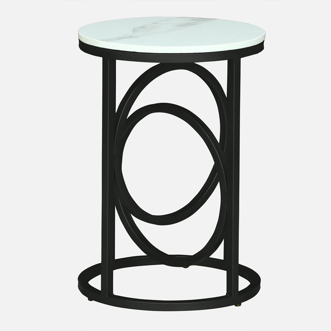 Round  Black  Finished End Table /Side Table