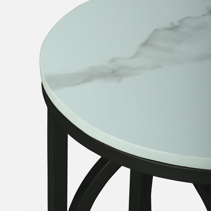 Round  Black  Finished End Table /Side Table