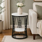 Round  Black Finished End Table /Side Table