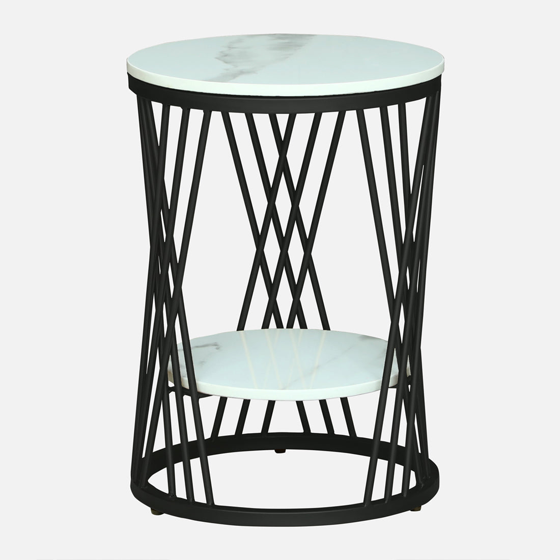 Round  Black Finished End Table /Side Table