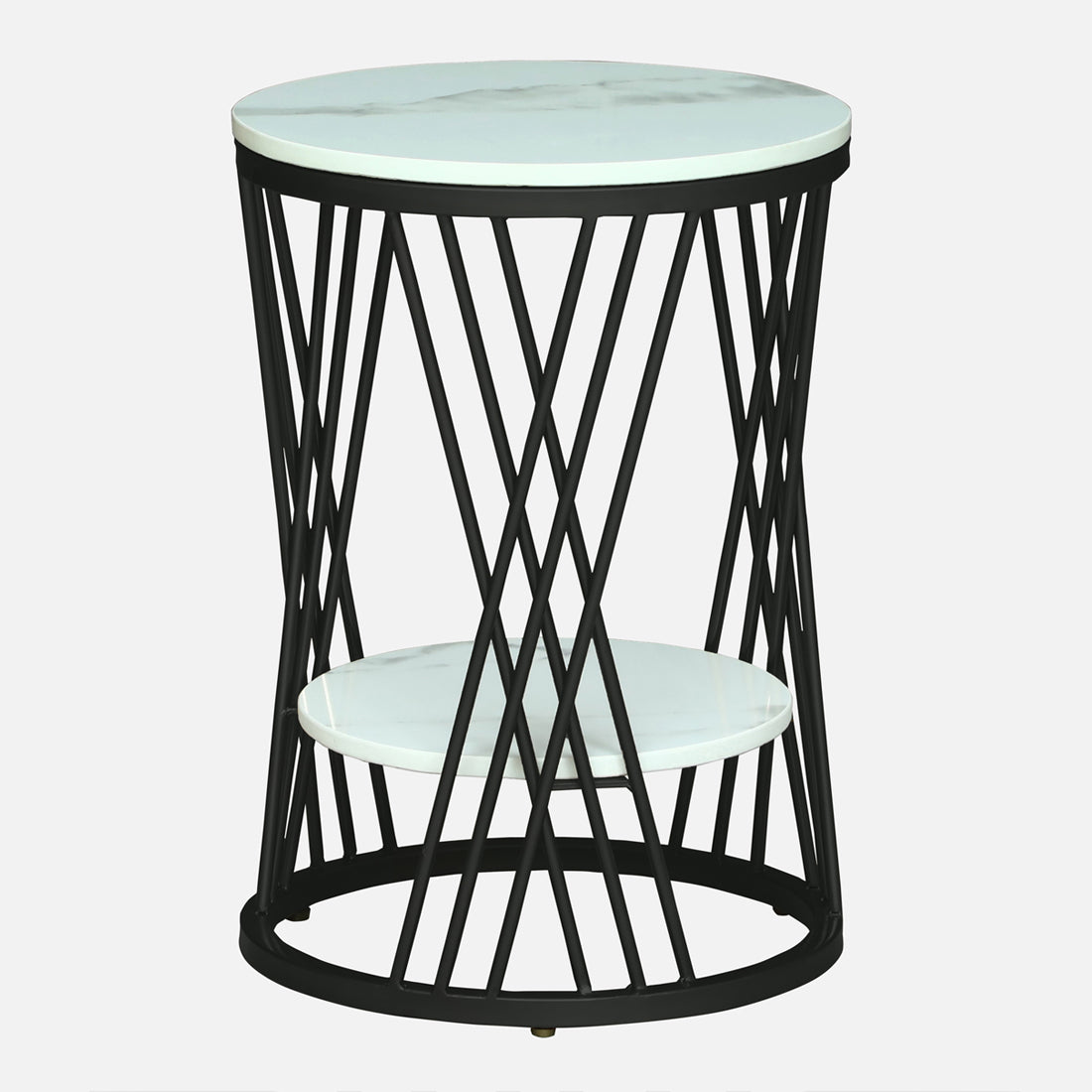 Round  Black Finished End Table /Side Table