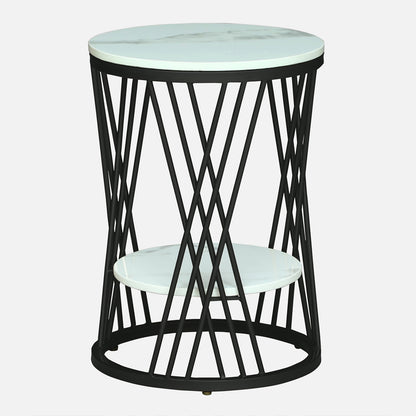 Round  Black Finished End Table /Side Table