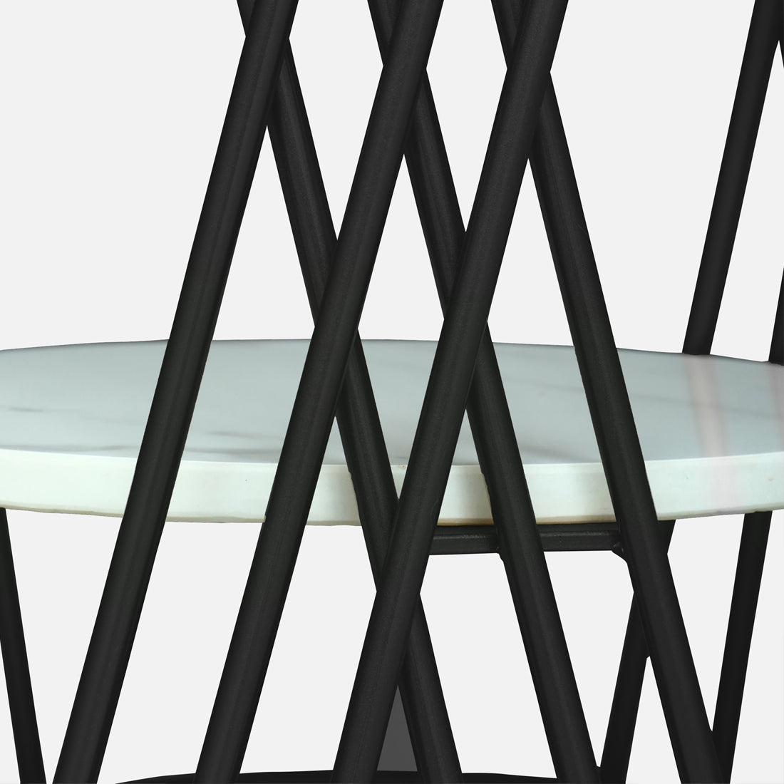 Round  Black Finished End Table /Side Table