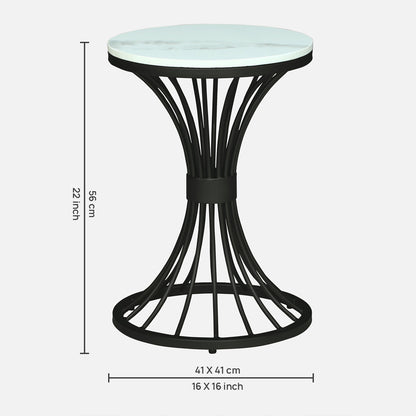 Round  Black Finished Side Table /End Table