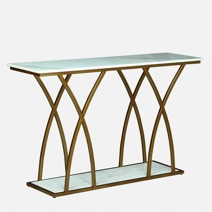 Designer Gold Finished Console Table for Living Room & Foyer
