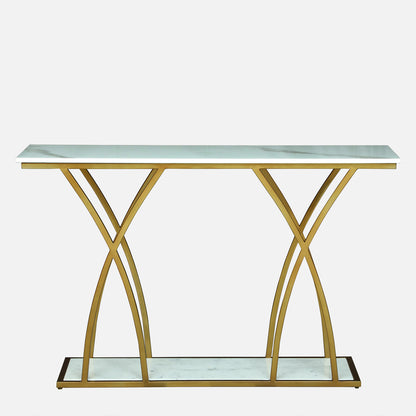 Designer Gold Finished Console Table for Living Room & Foyer