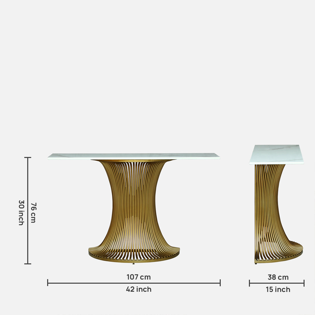 Elegent Gold Finished Console Table for Living Room & Foyer
