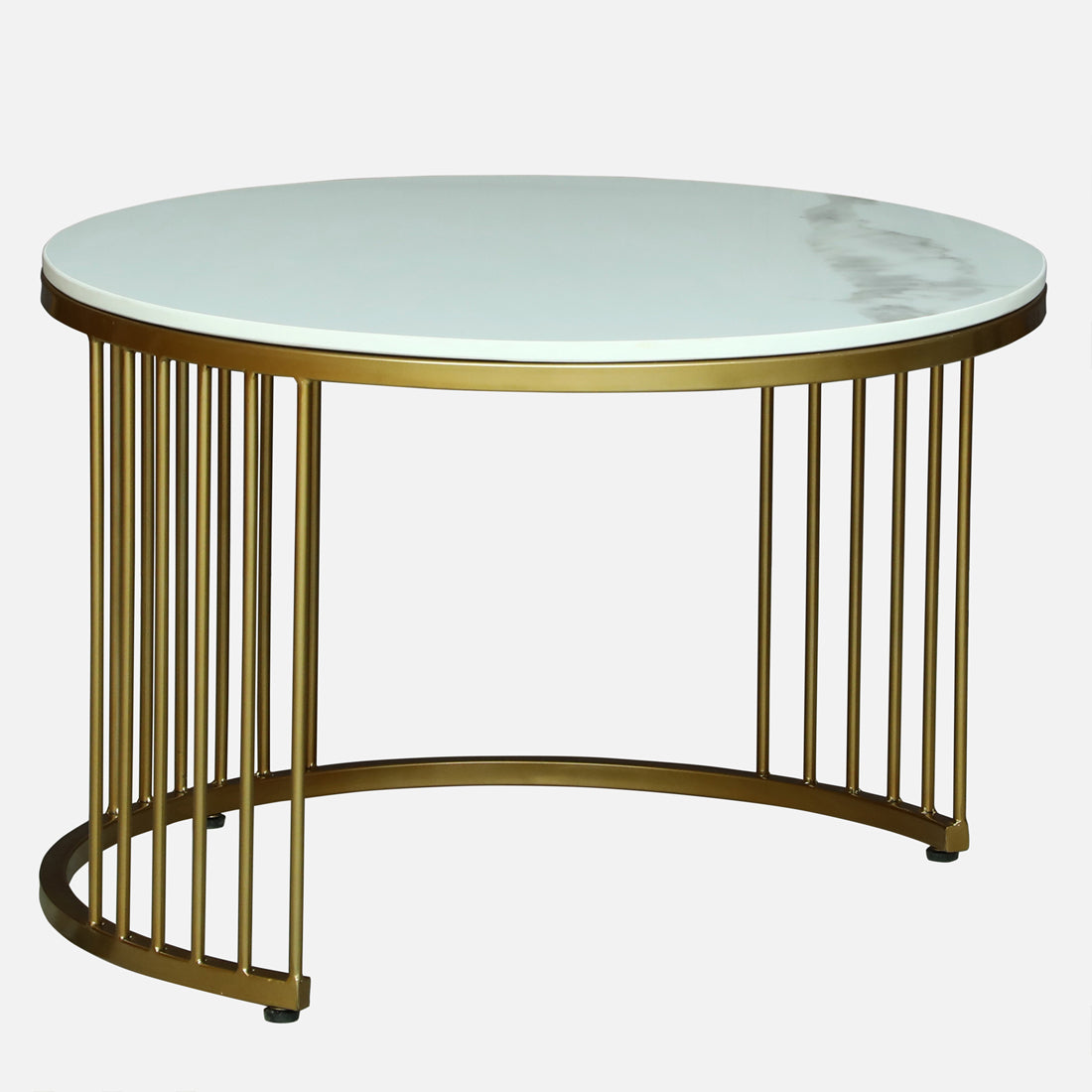 Round  Gold Finished Coffee Table /Center Table (Set of 2)