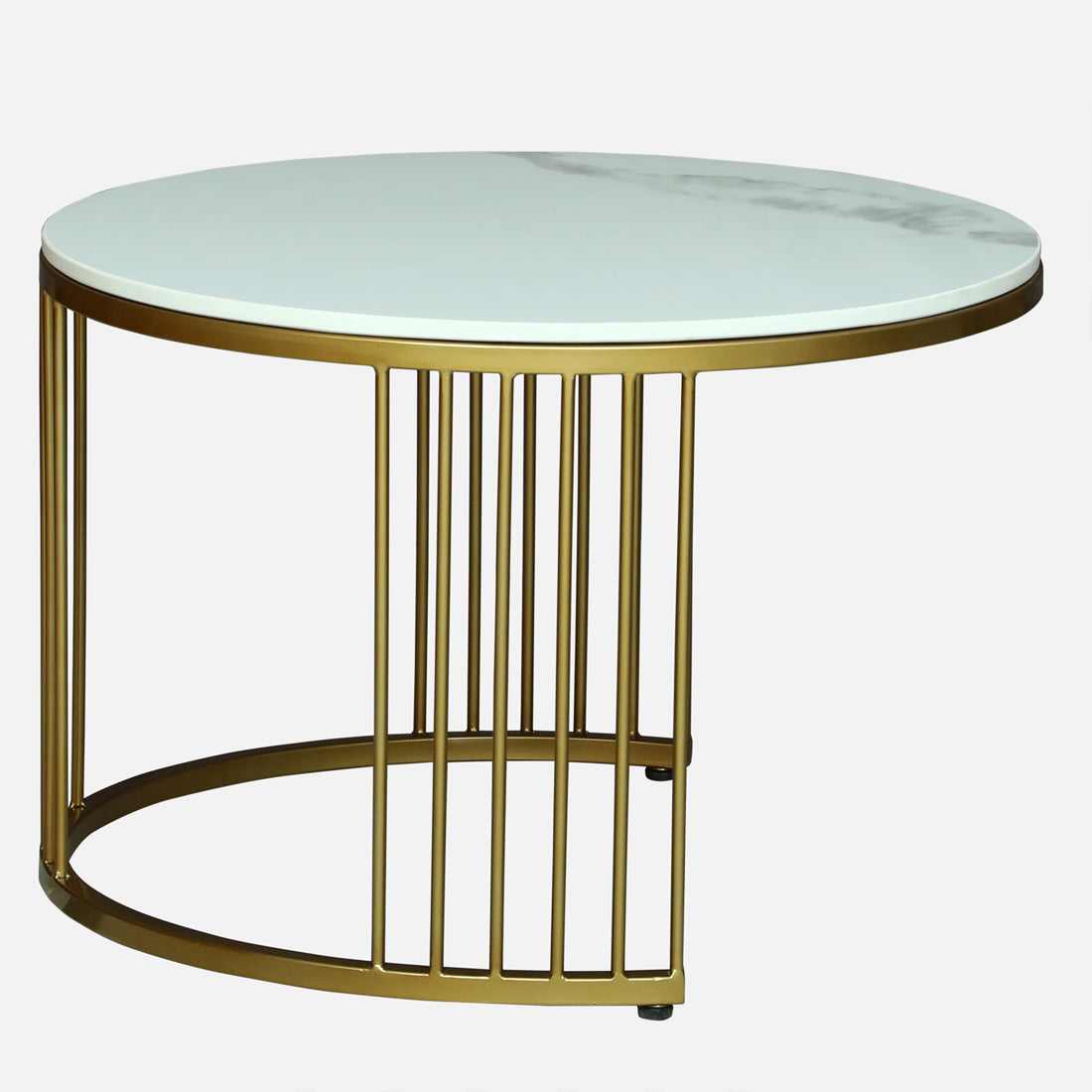 Round  Gold Finished Coffee Table /Center Table (Set of 2)