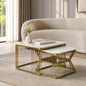 Square Modern  Gold Finished Nesting Coffee Table /Center Table