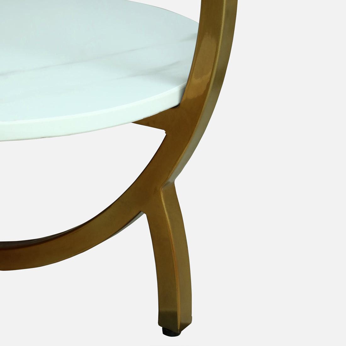Round  Gold Finished End Table / side Table
