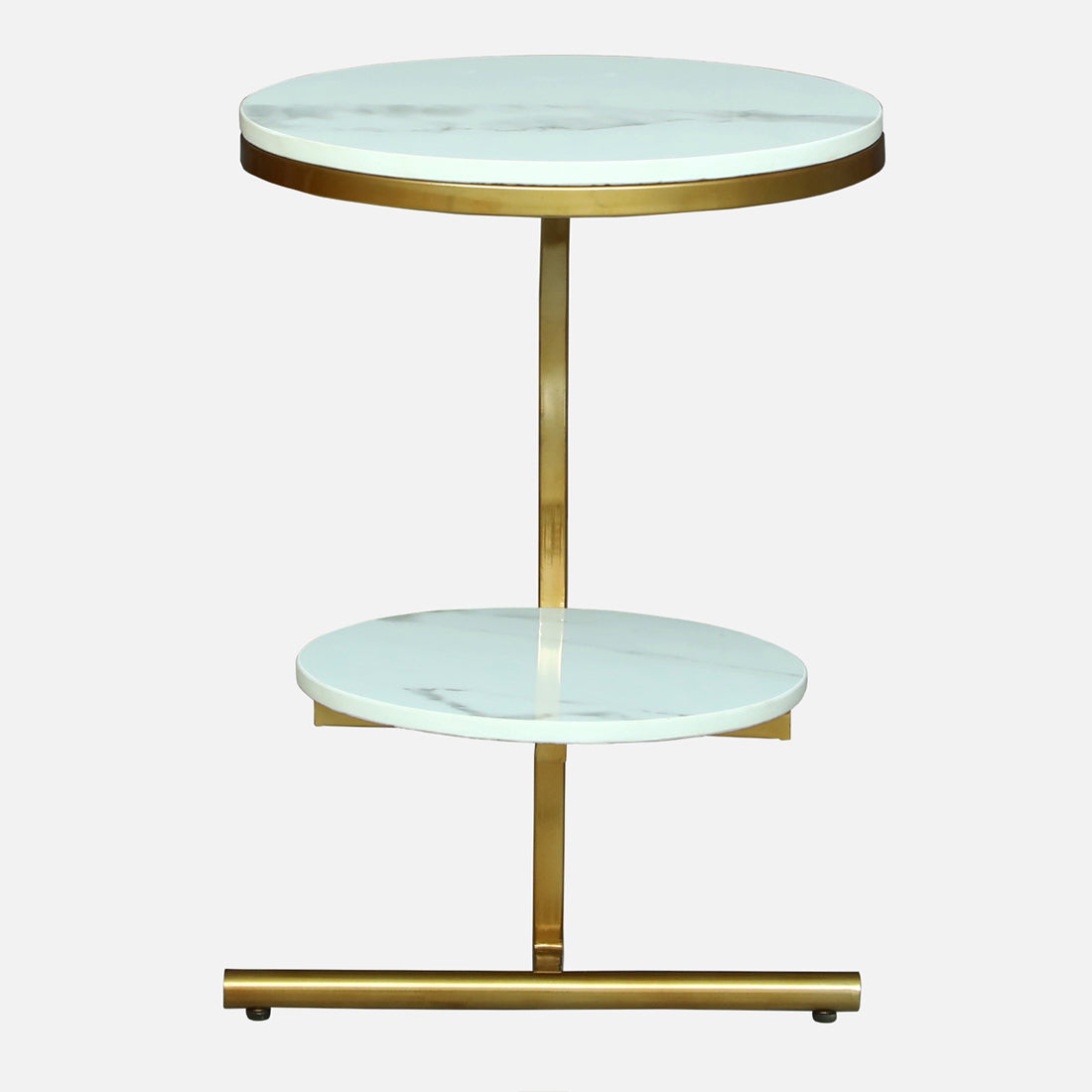 Round  Gold Finished End Table / side Table