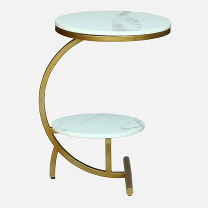Round  Gold Finished End Table / side Table