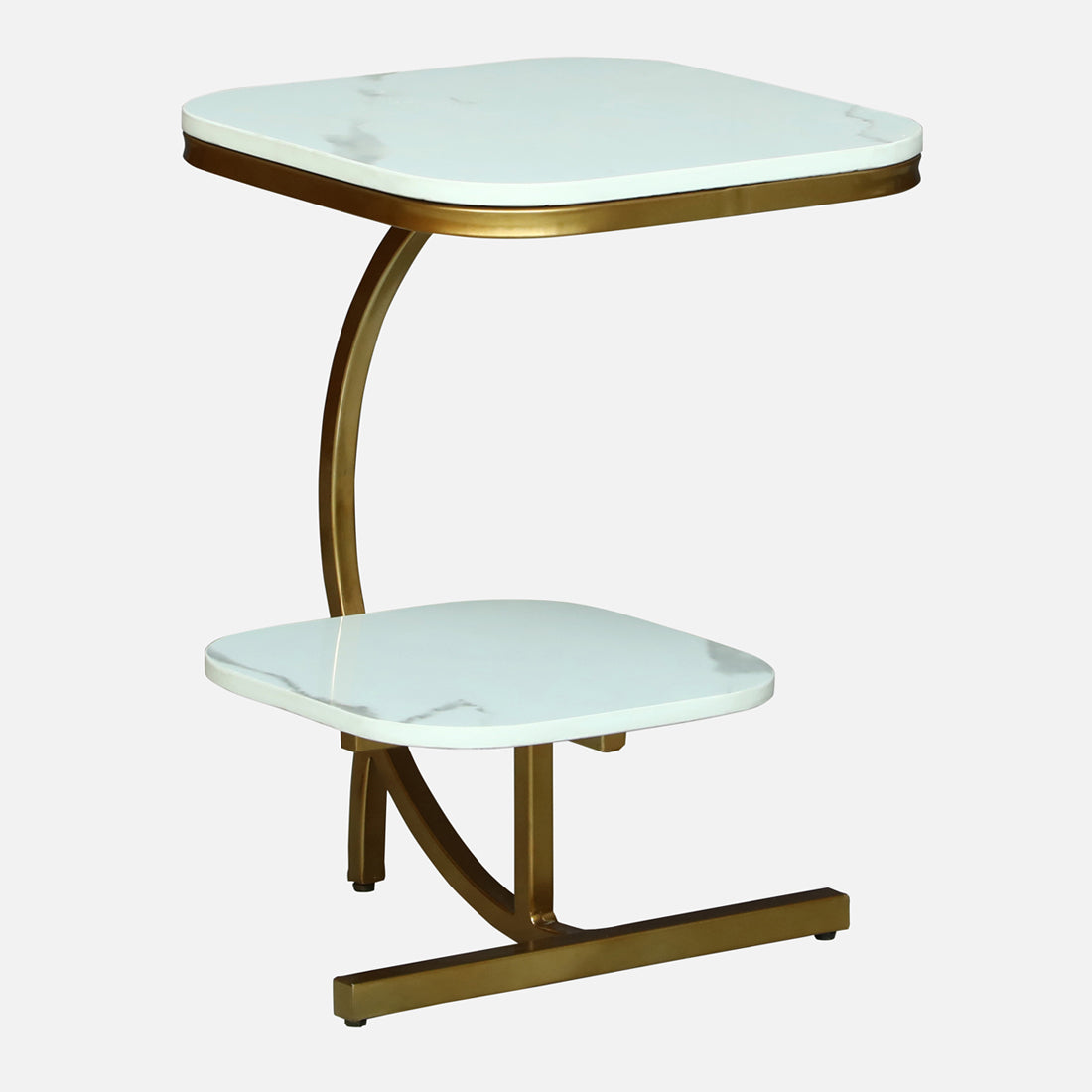 Square  Gold Finished End Table /Side Table