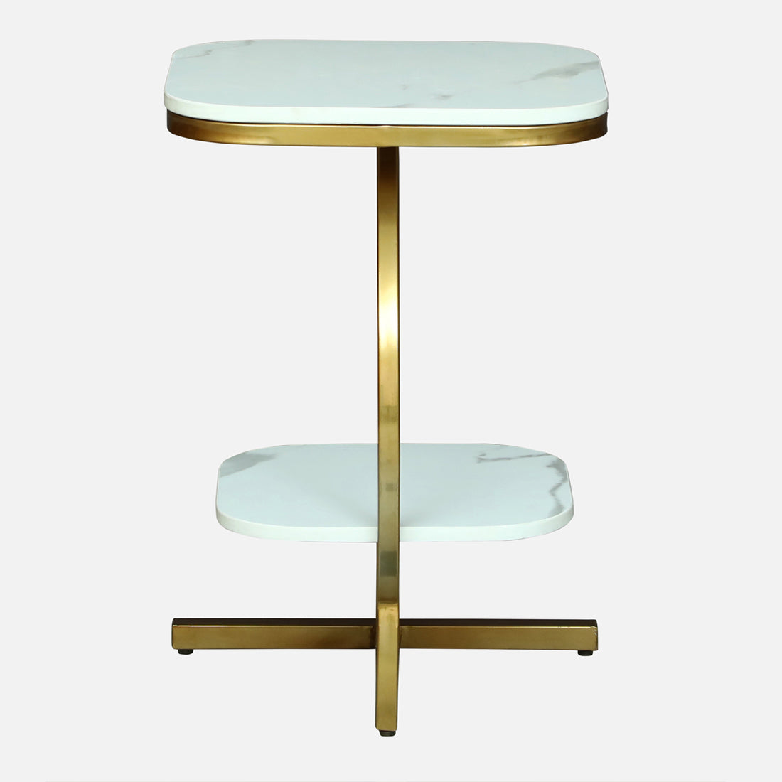 Square  Gold Finished End Table /Side Table