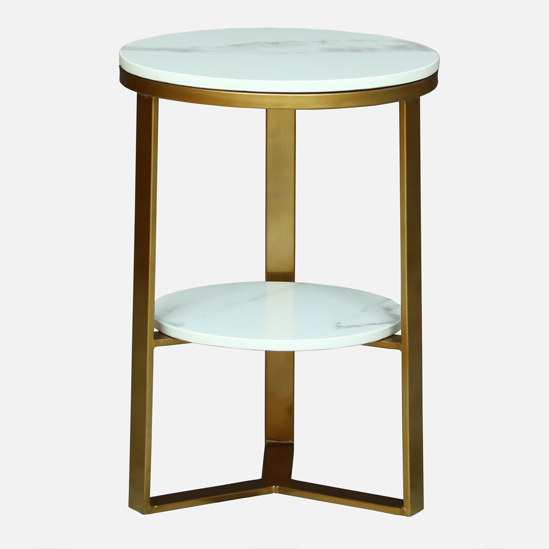 Round  Gold Finished Side  Table /End Table
