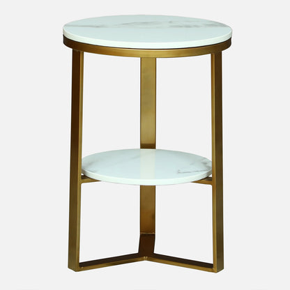 Round  Gold Finished Side  Table /End Table
