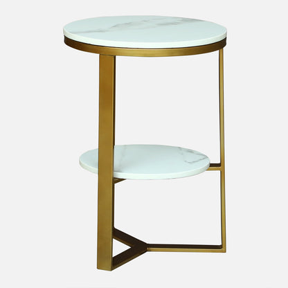 Round  Gold Finished Side  Table /End Table
