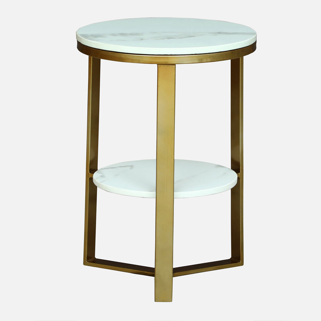 Round  Gold Finished Side  Table /End Table