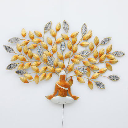 BHAVYAWUD™ Premium LED Metal Buddha Bodhi Tree Wall Art (41 x 31 Inches)