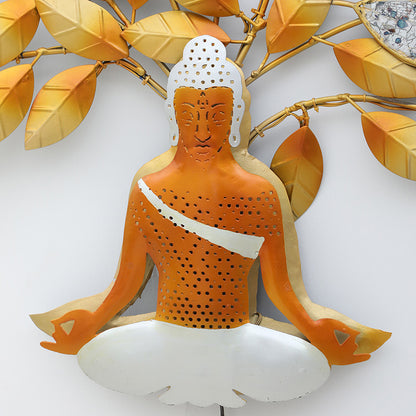 BHAVYAWUD™ Premium LED Metal Buddha Bodhi Tree Wall Art (41 x 31 Inches)
