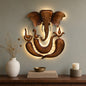 BHAVYAWUD™ Majestic Antique LED Metal  Lord Ganesha Wall Art Sculpture (36 x 53 Inches)
