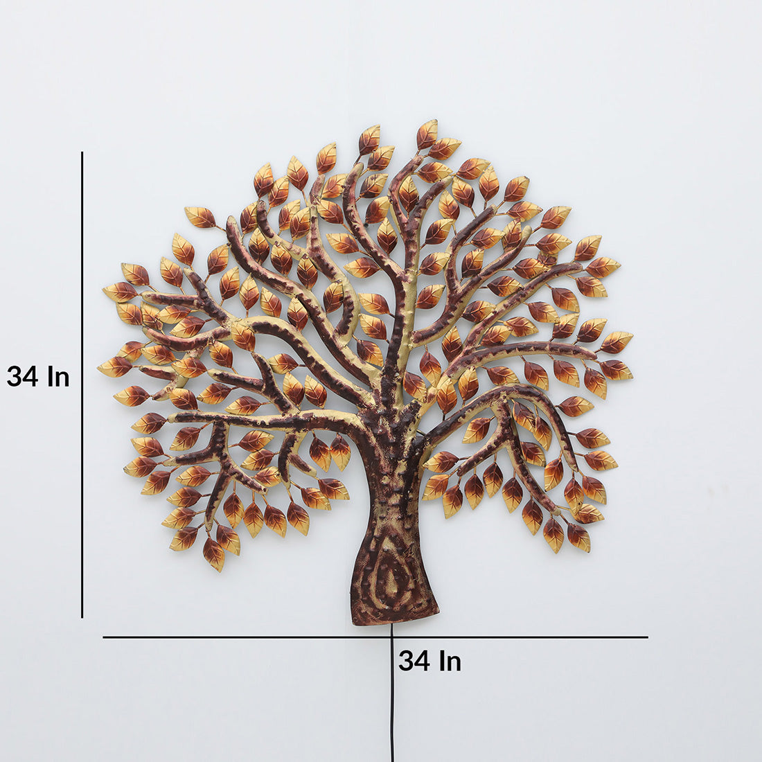 BHAVYAWUD™ Premium LED Metal Tree of Life Wall Art Sculpture (34 x 34 Inches)